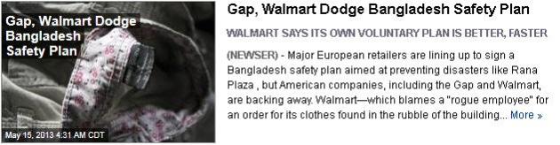 Gap, Walmart Dodge Bangladesh Safety Plan